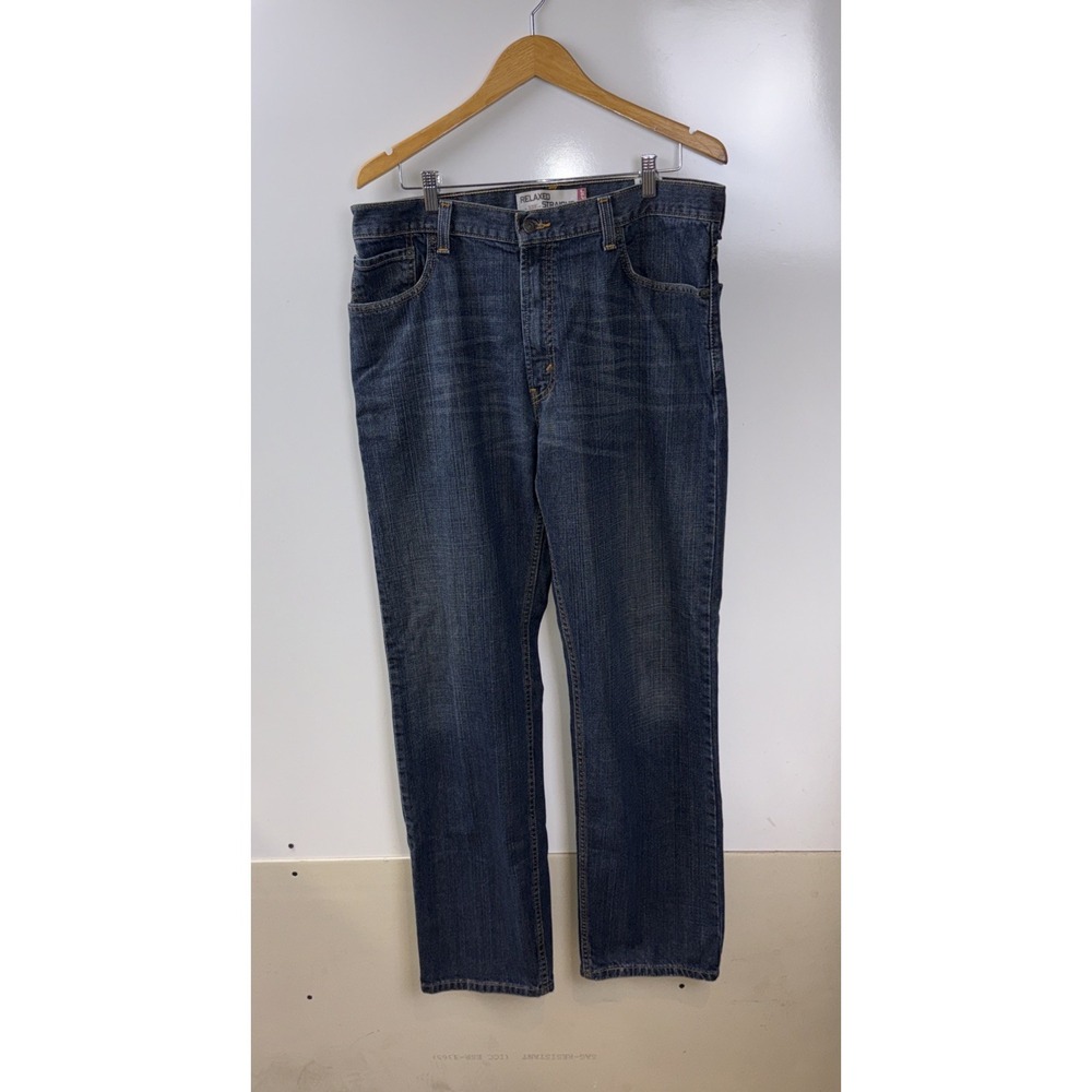 Levis 559 Jeans Mens 36x33 Blue Denim Straight‎ Leg Relaxed Fit Casual